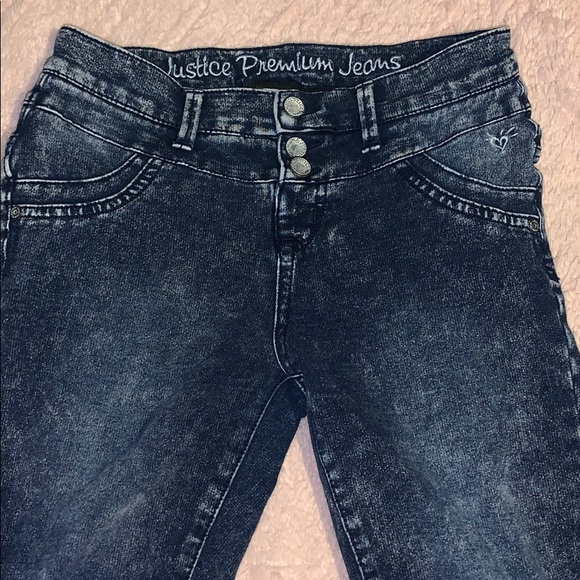 Justice  acid wash, high-waisted, skinny jeans. - Picture 1 of 1